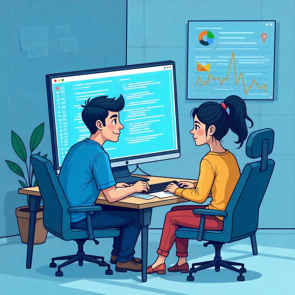 Equipo de desarrollo web de CodeCraftSW trabajando en soluciones personalizadas